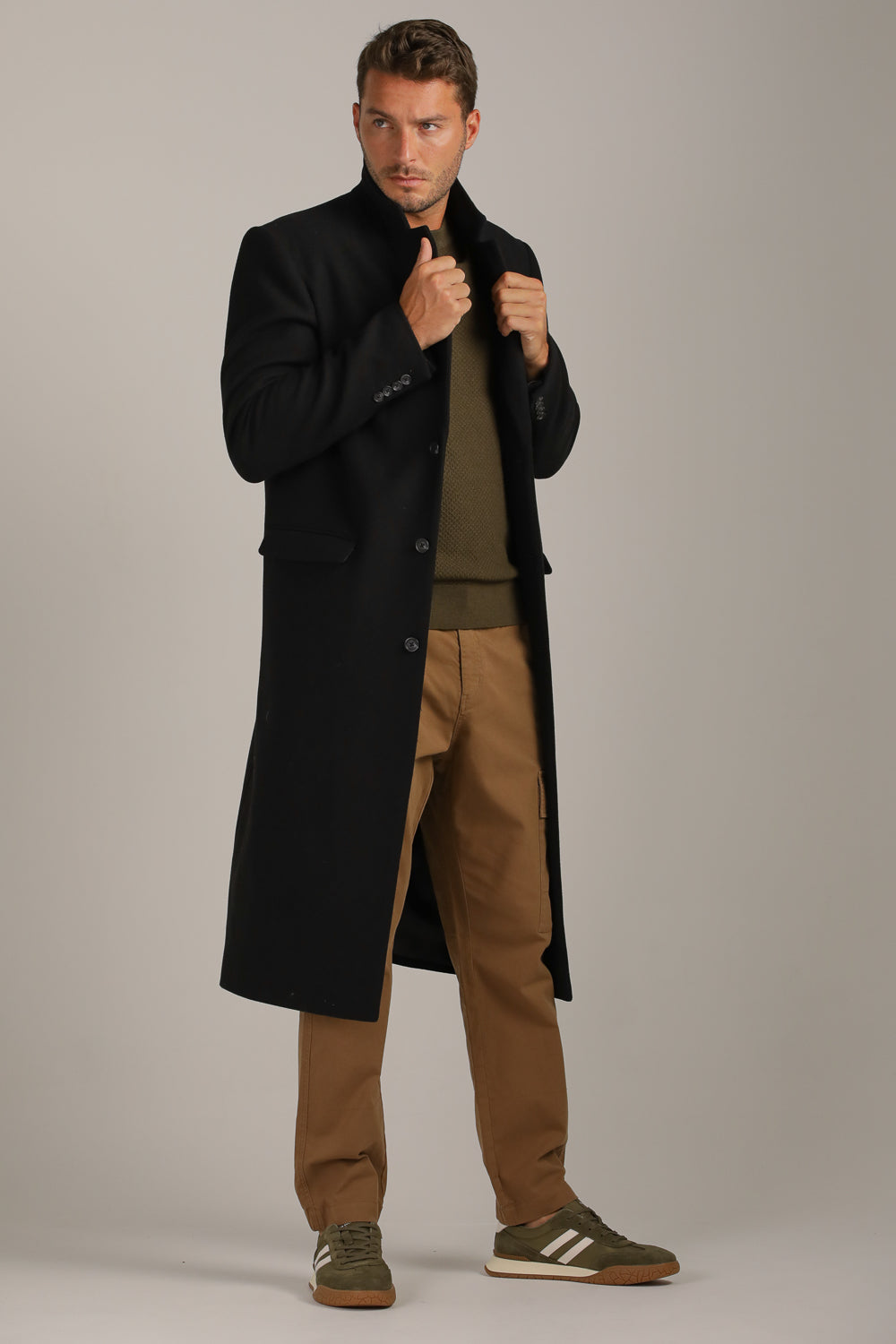 Long Classic Wool-Like Coat