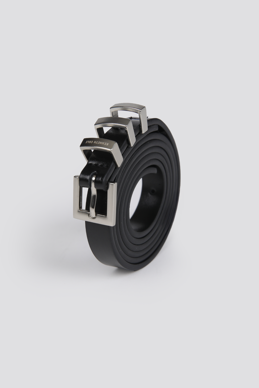 Leather Belt With Metal Loops