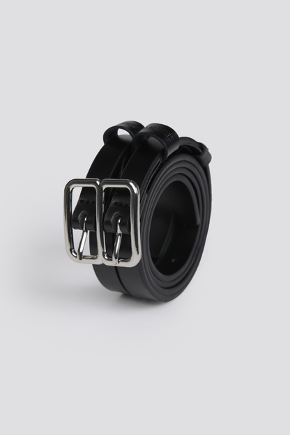 Double Thin Leather Belt