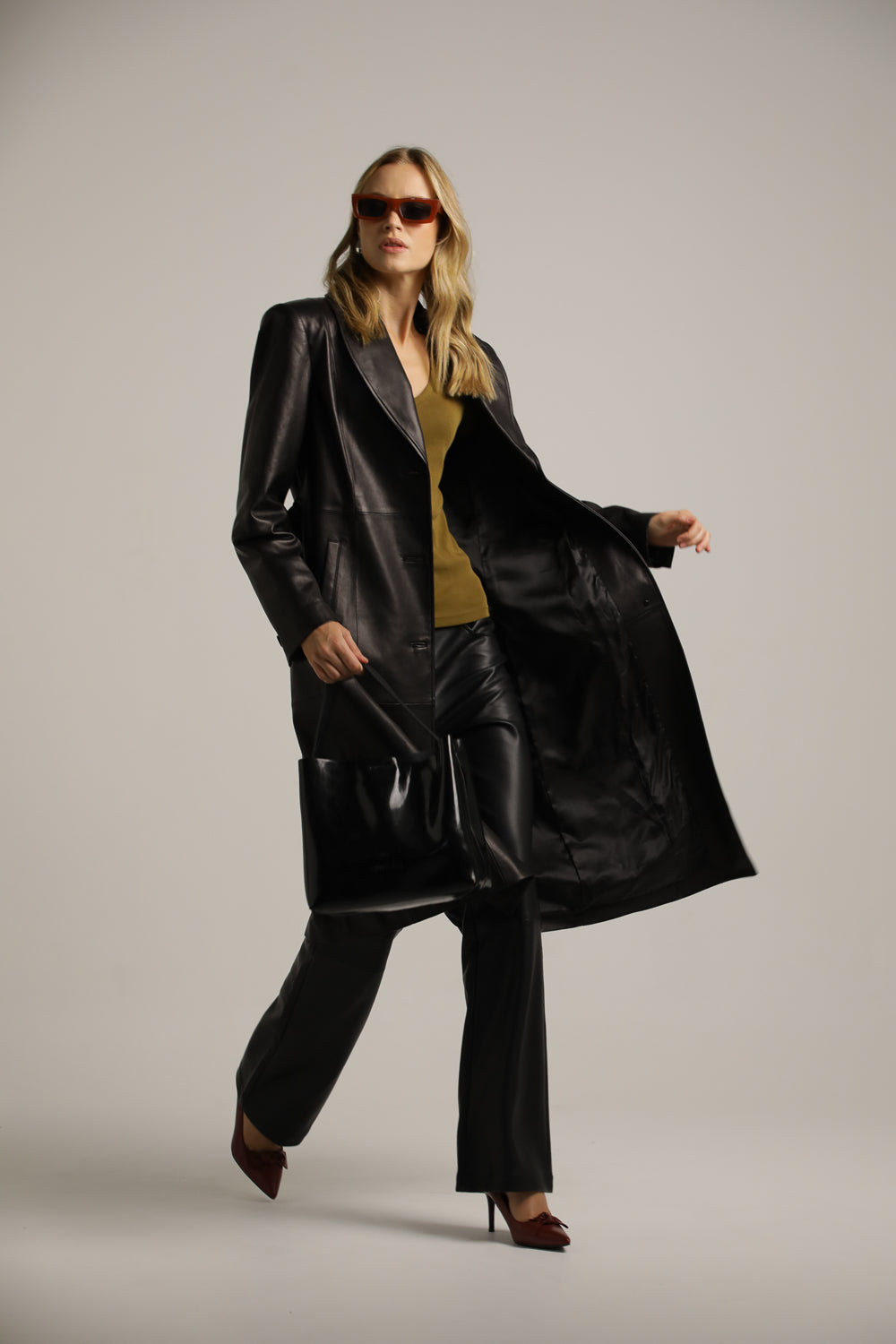Leather Trench Coat