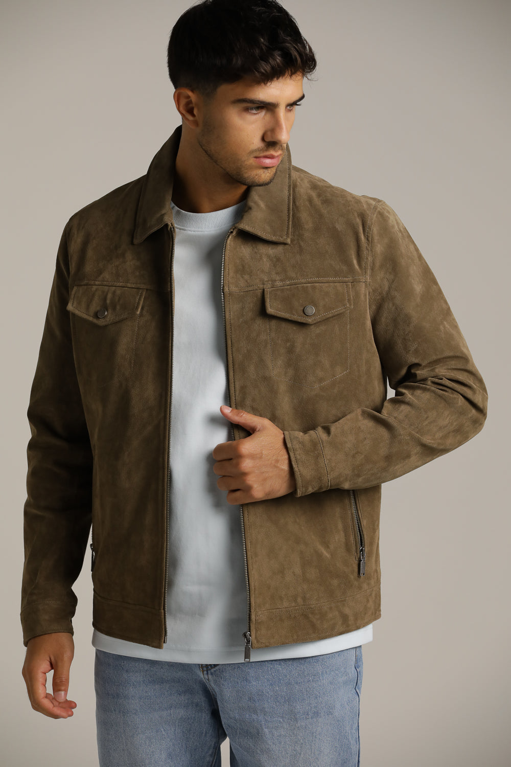 Genuine Suede Trucker