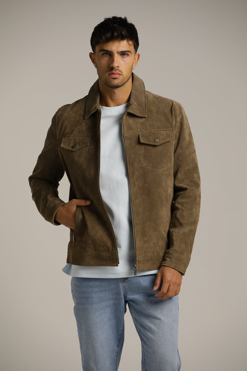 Genuine Suede Trucker