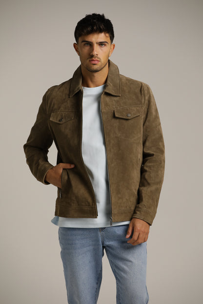 Genuine Suede Trucker