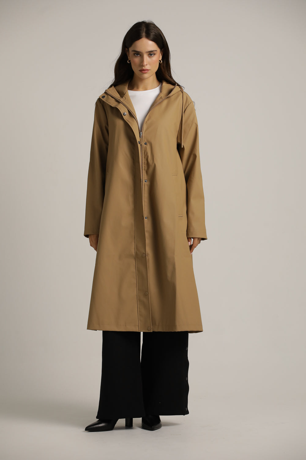 Long Raincoat In Polyester