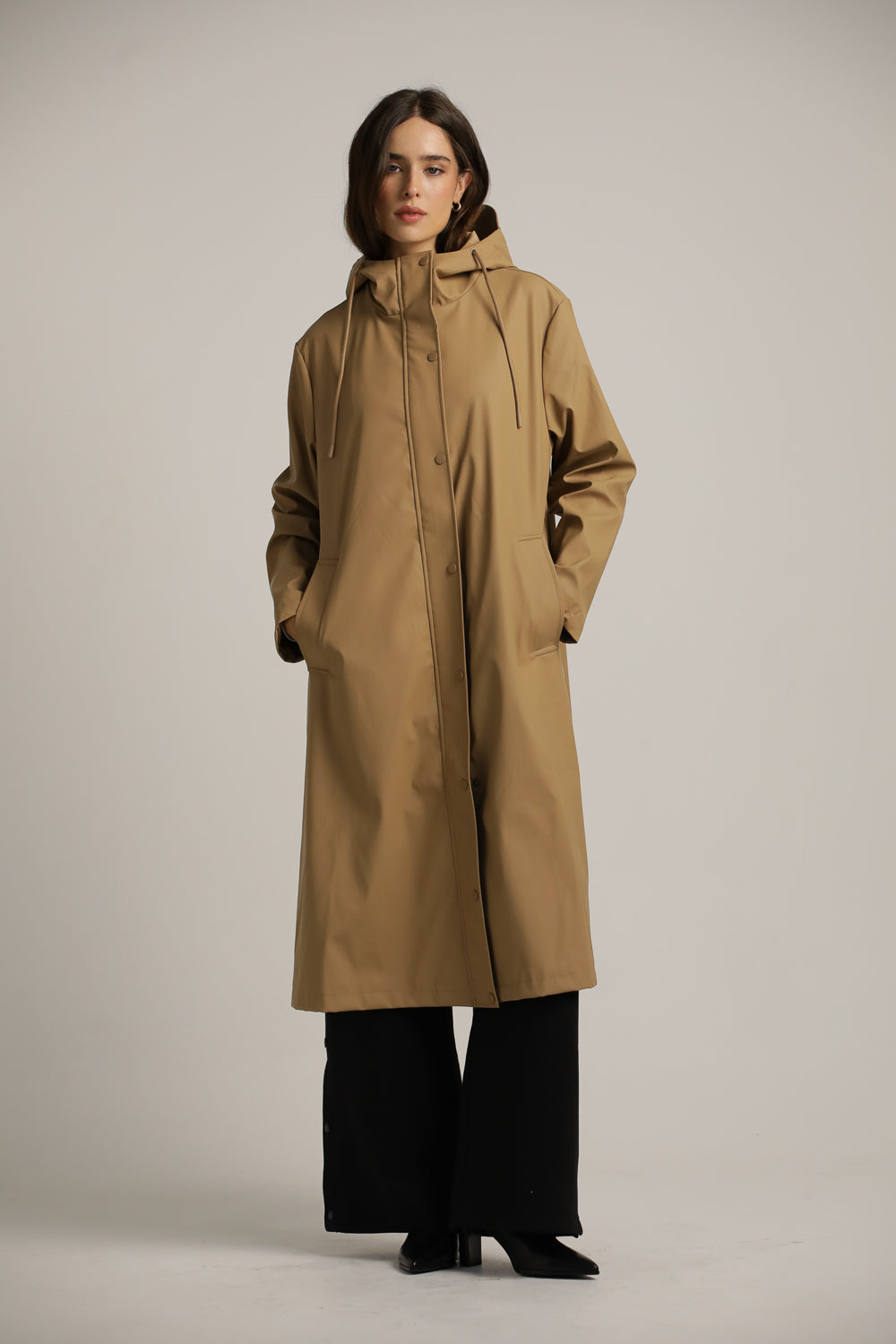 Long Raincoat In Polyester