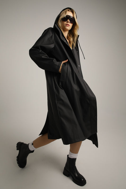 Long Raincoat In Polyester