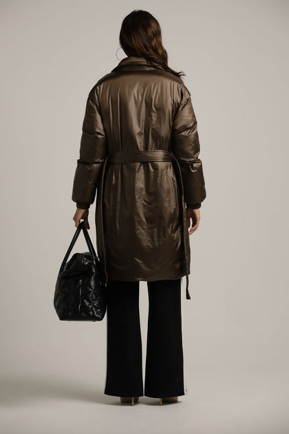 Long Nylon Puffer Coat
