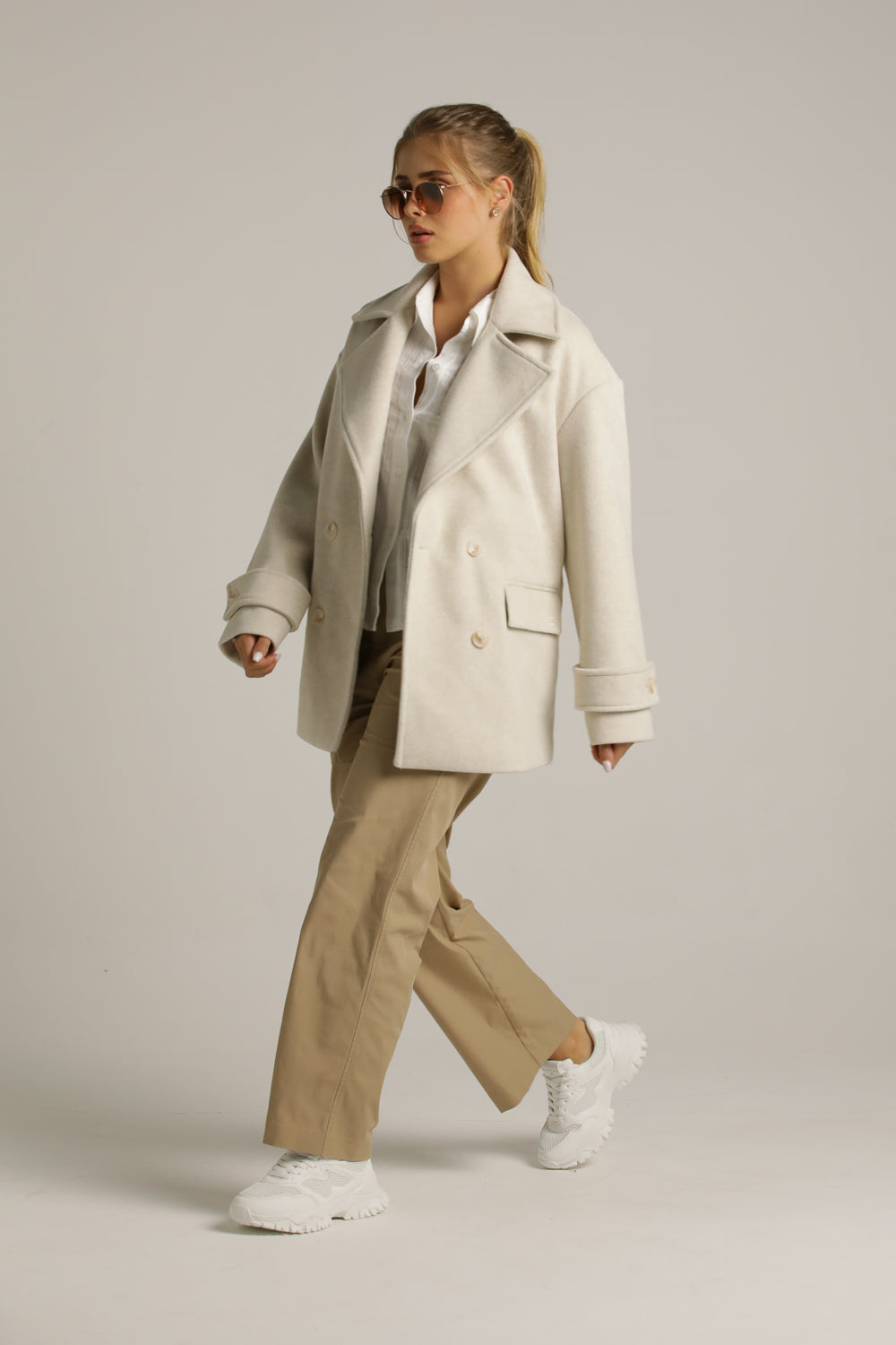 Classic Straight Pants With Hem