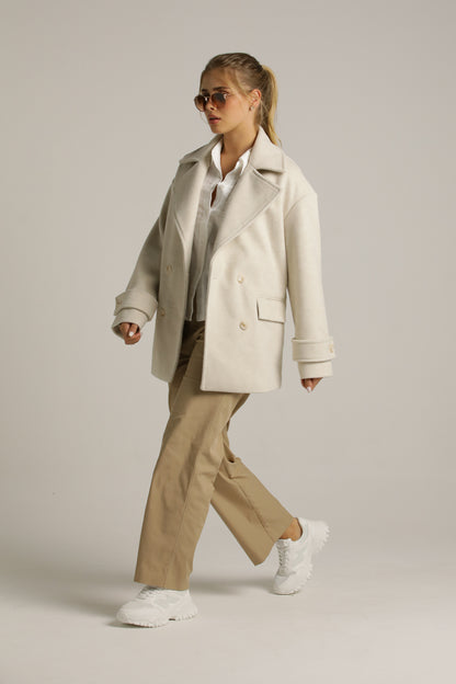 Classic Straight Pants With Hem