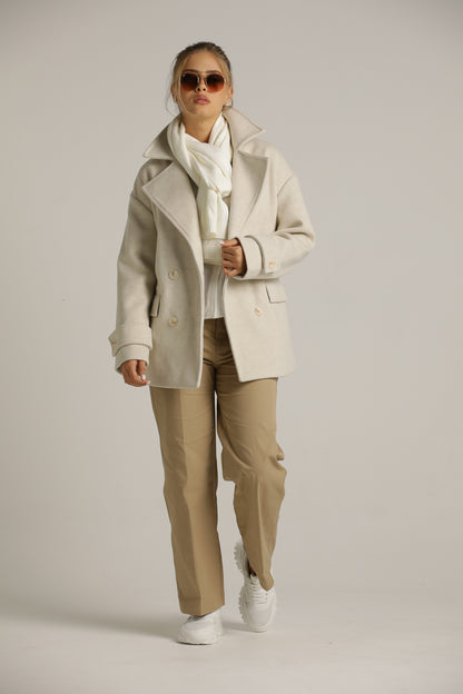 Classic Straight Pants With Hem