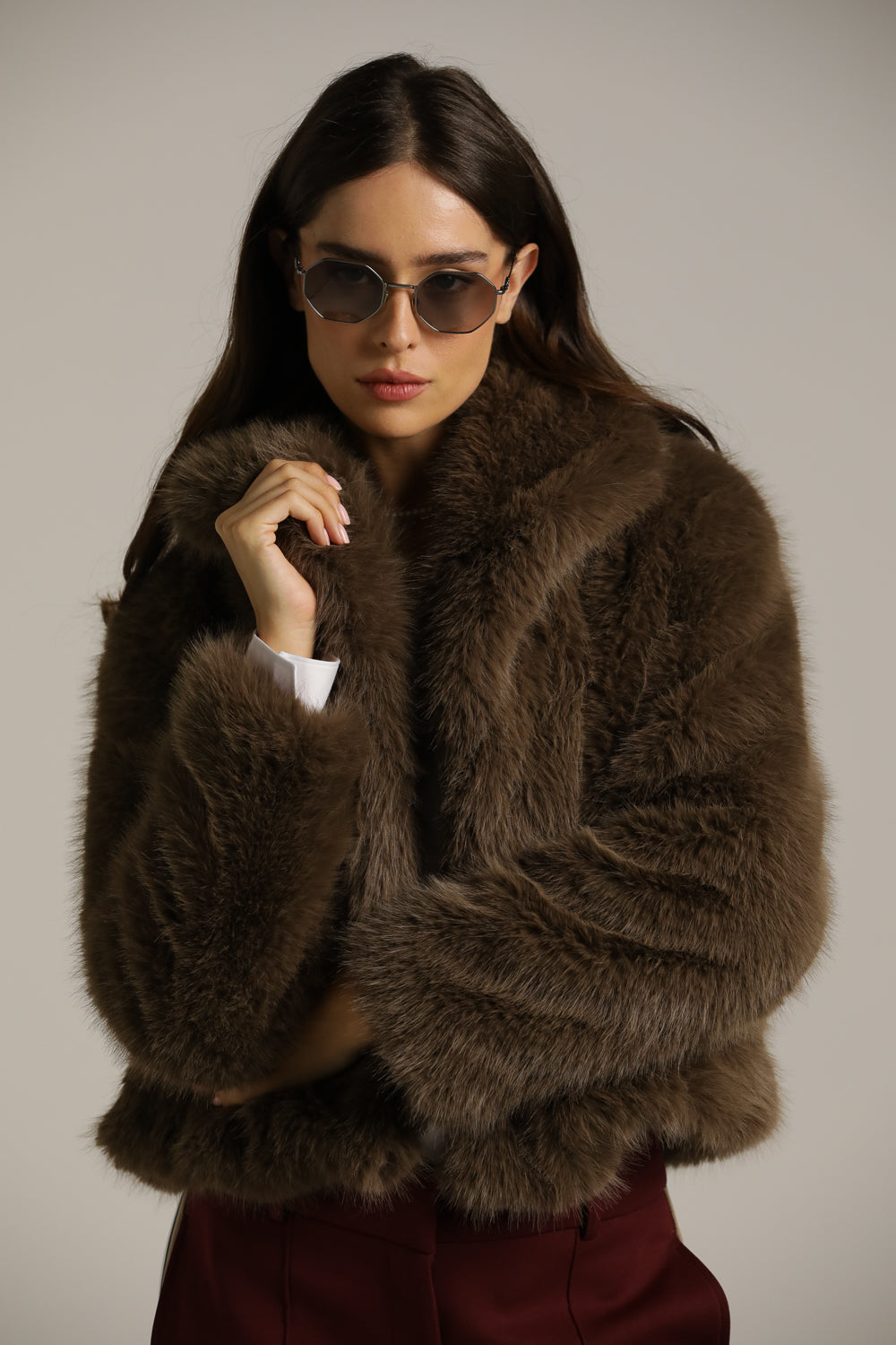 Short Faux-Fur Coat
