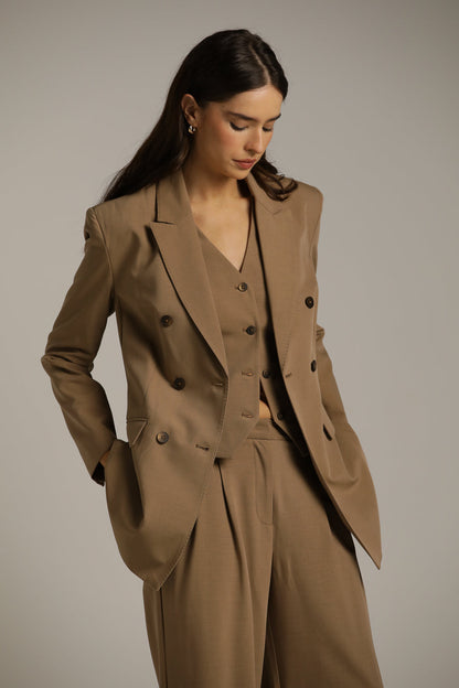 Oversized Blazer With Waist Belt