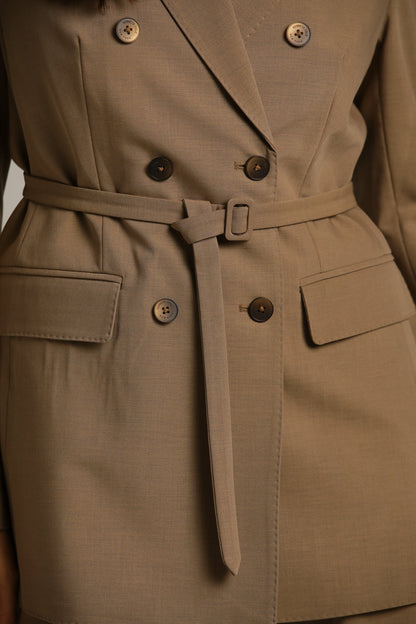 Oversized Blazer With Waist Belt
