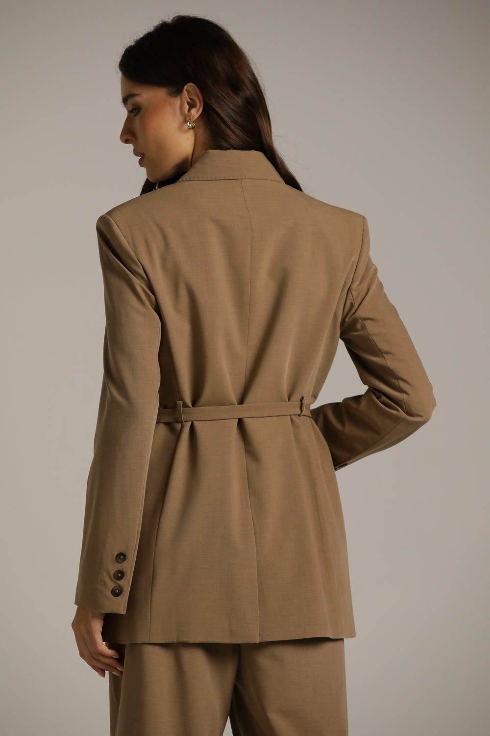 Oversized Blazer With Waist Belt