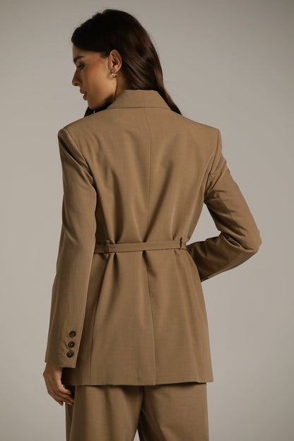 Oversized Blazer With Waist Belt
