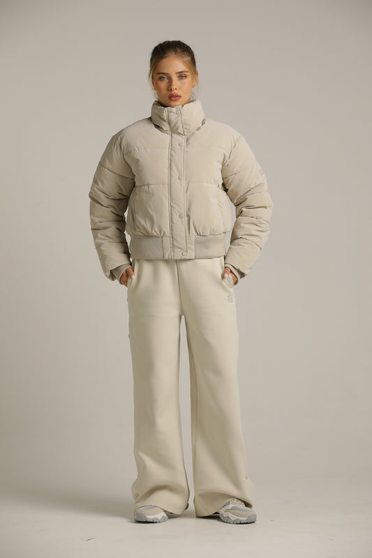 Puffer Coat With High Collar