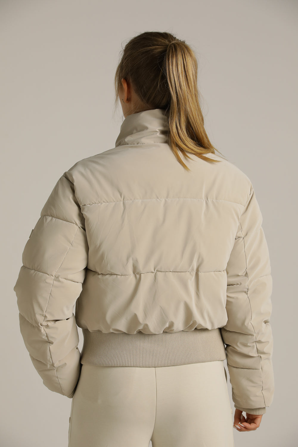 Puffer Coat With High Collar
