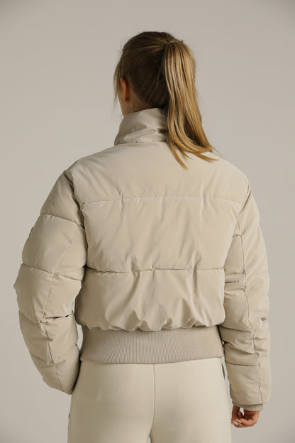 Puffer Coat With High Collar