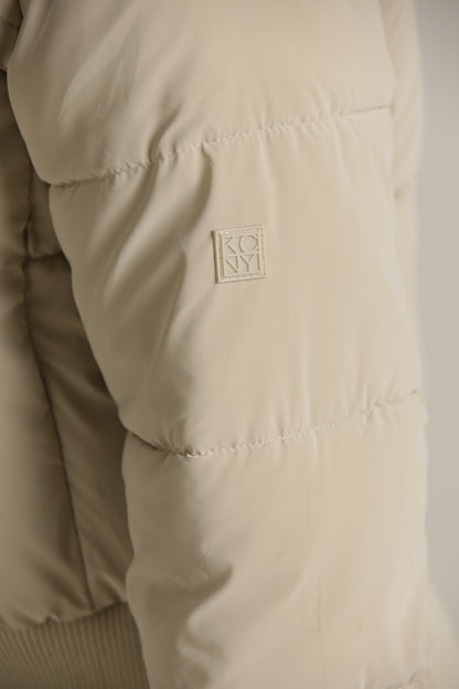 Puffer Coat With High Collar
