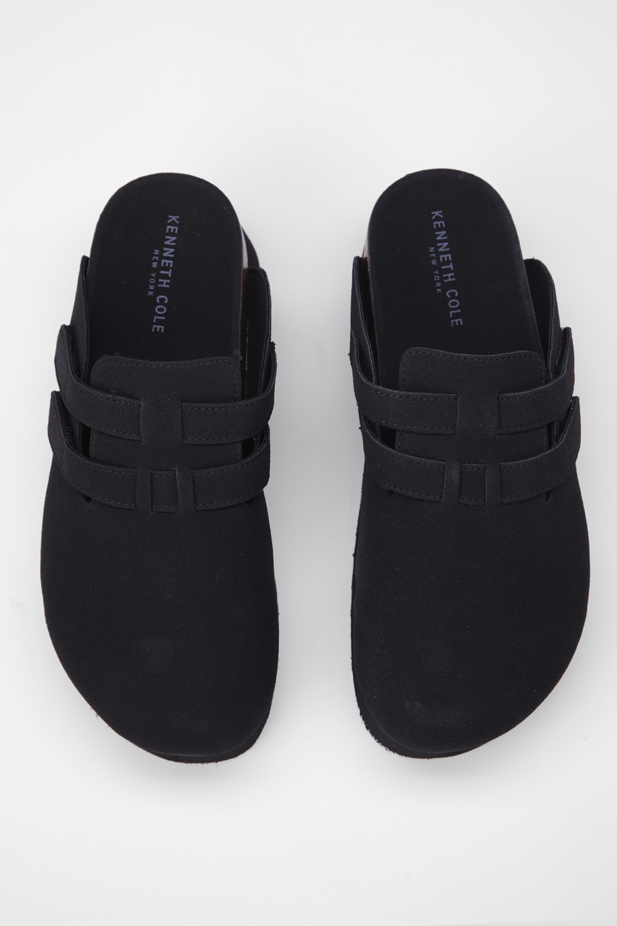 Suede Clogs, Platform Sole, Adjustable Buckle Straps