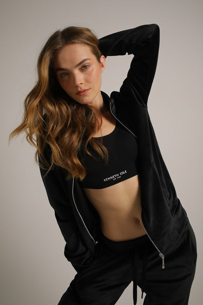 Velvet Zipped Jacket