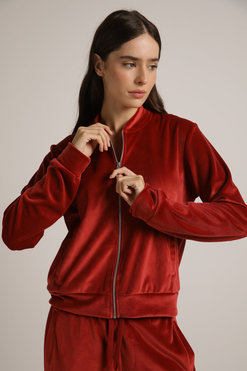 Velvet Zipped Blouson