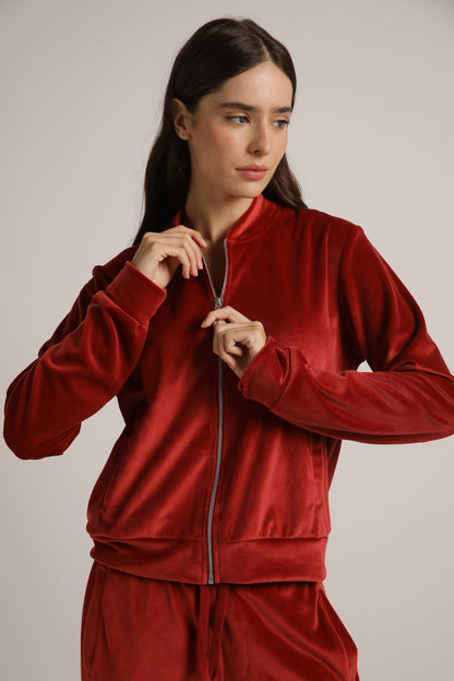 Velvet Zipped Blouson