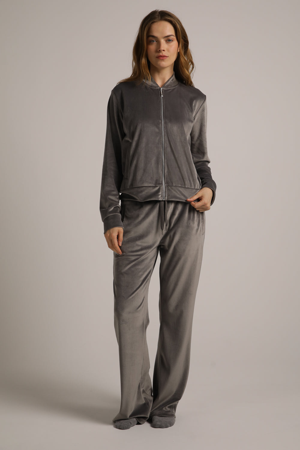 Velvet Zipped Blouson