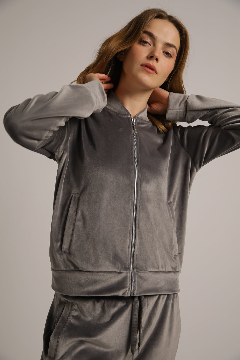 Velvet Zipped Blouson