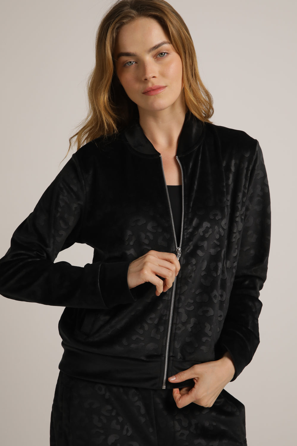 Velvet Zipped Blouson
