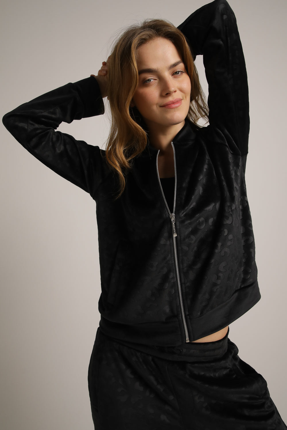 Velvet Zipped Blouson