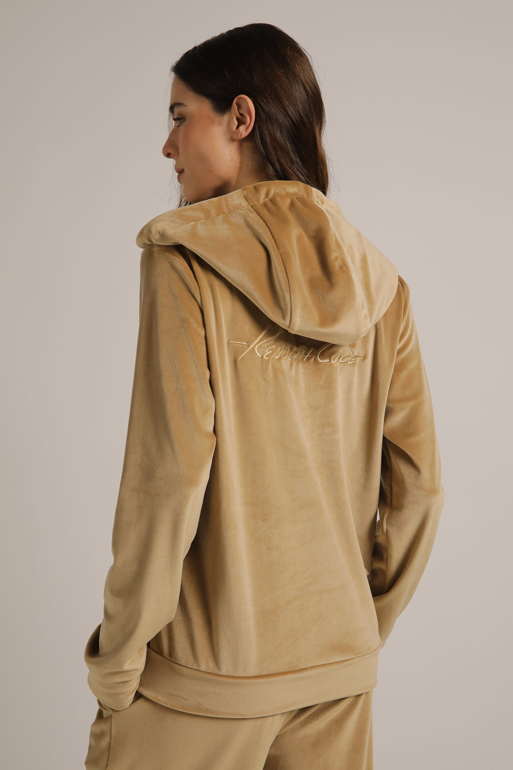 Velvet Zipped Hoodie