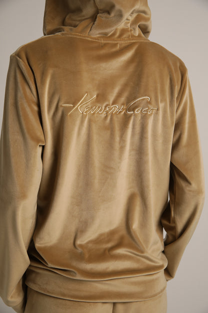 Velvet Zipped Hoodie