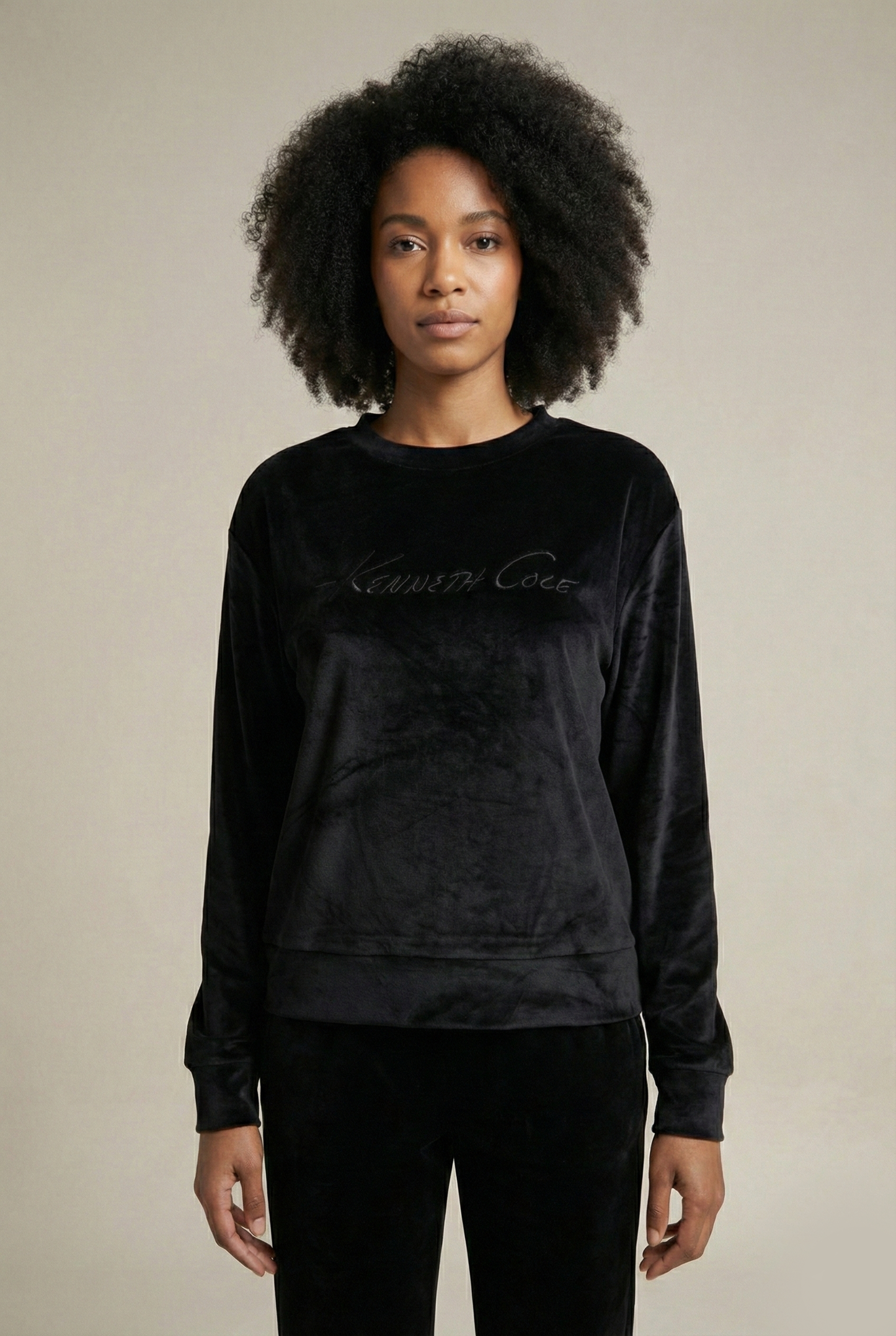 Velvet Oversized Sweatshirt