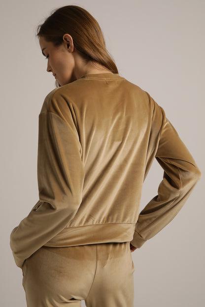 Velvet Oversized Sweatshirt