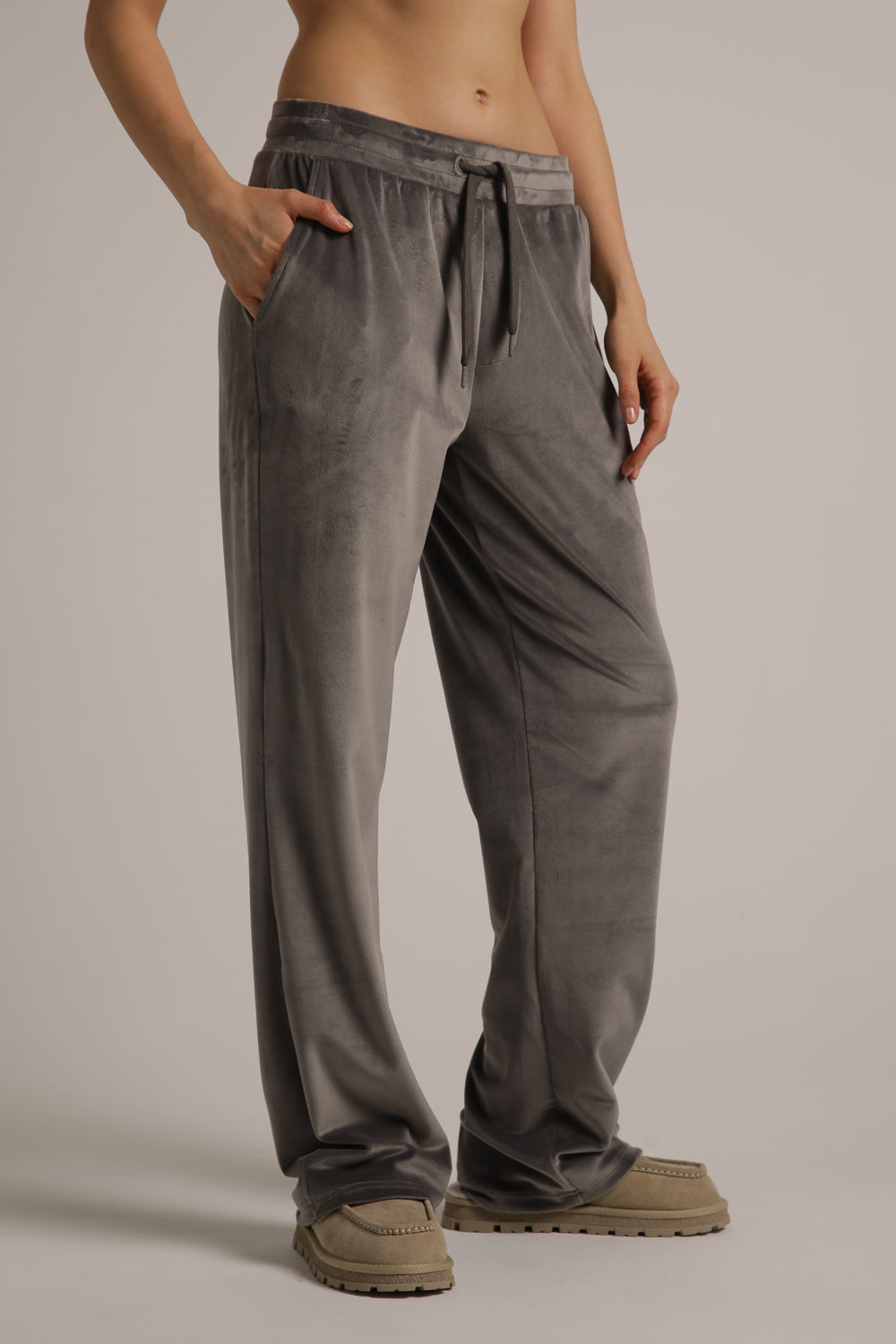 Velvet Straight Pants