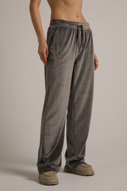 Velvet Straight Pants