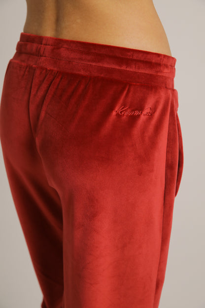 Velvet Cuffed Jog Pants