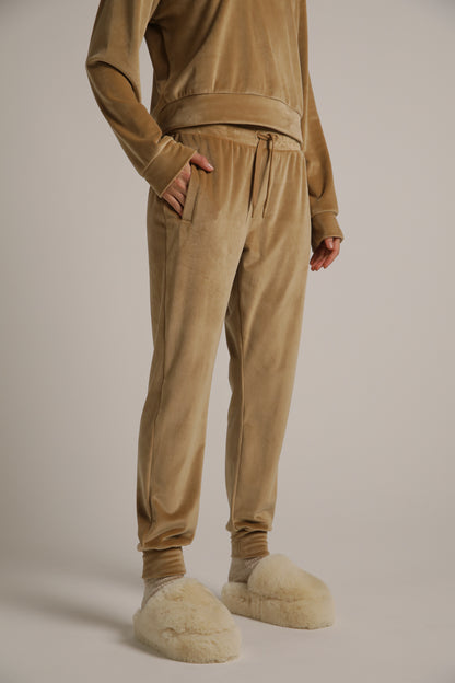 Velvet Cuffed Jog Pants