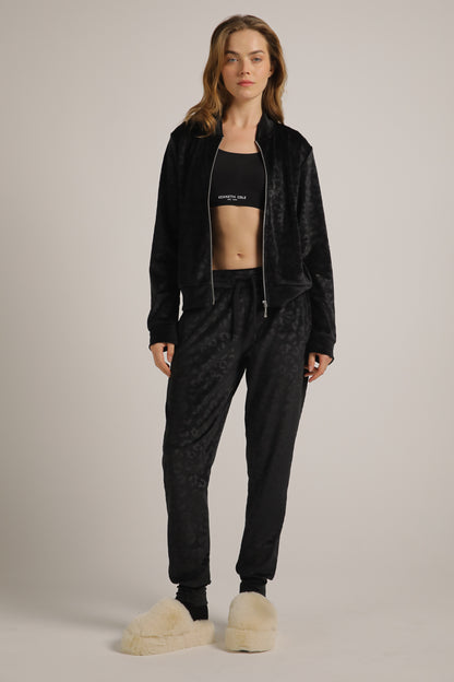 Velvet Cuffed Jog Pants