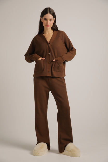Waffle Boxy Cardigan