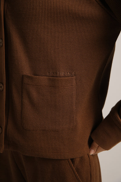 Waffle Boxy Cardigan