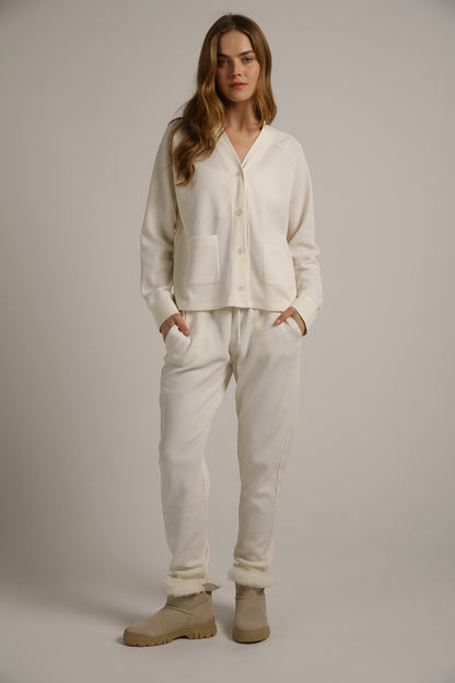 Waffle Boxy Cardigan