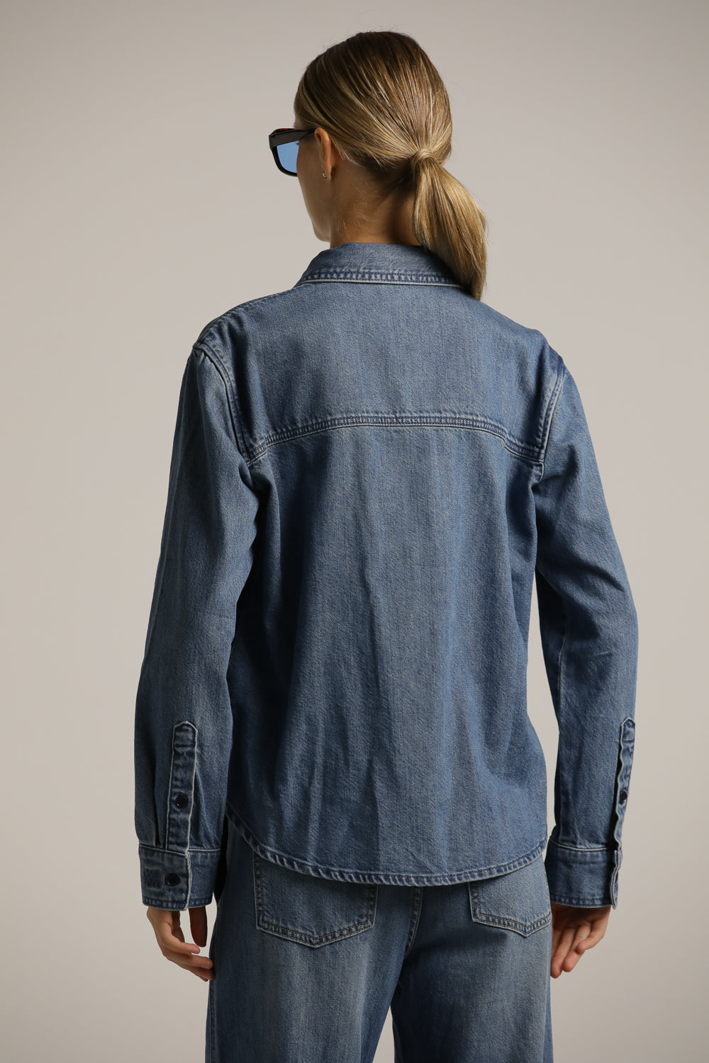 Relaxed Denim Shirt In Cotton
