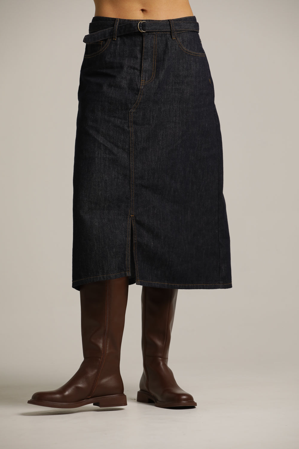 Midi Denim Skirt
