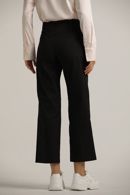 Classic Straight Pants With Hem