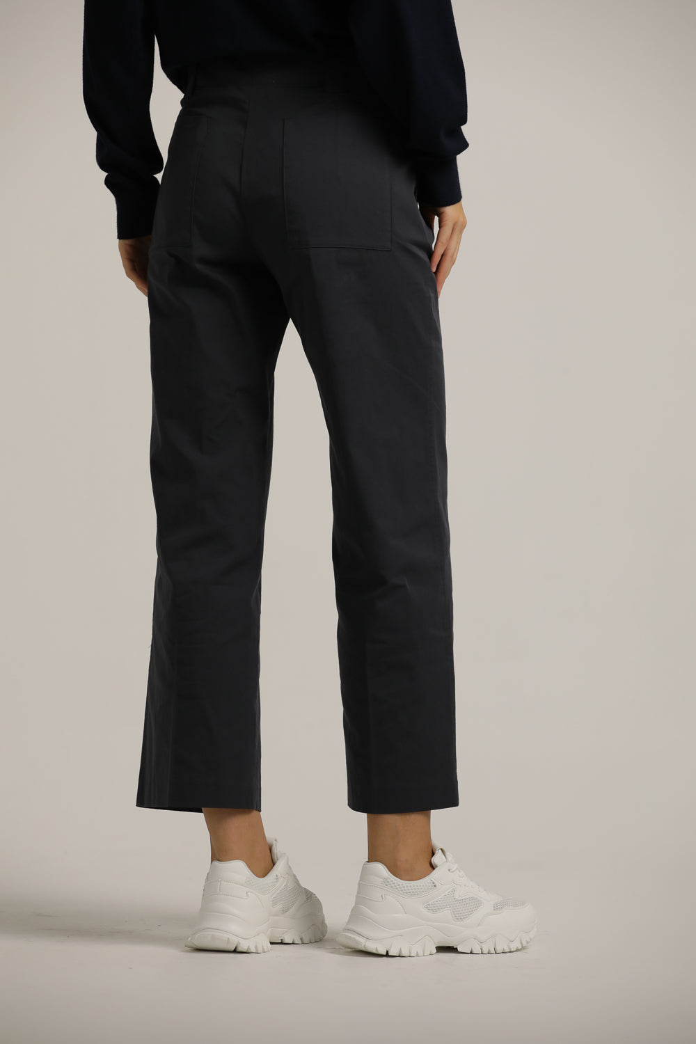 Classic Straight Pants With Hem