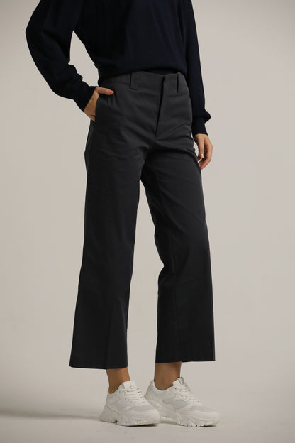 Classic Straight Pants With Hem