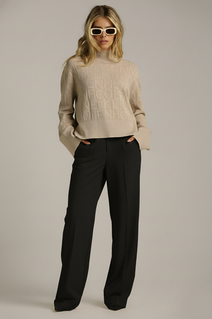 High-Rise Straight Pants