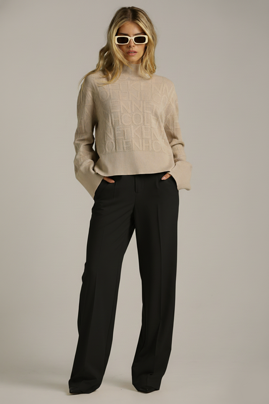 High-Rise Straight Pants